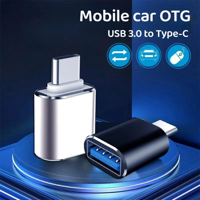 Type C To USB Converter USB 3.0 To Type C Adapter For Computer PC MacBook Mobile Phones OTG USB To USB C Connector With Lights