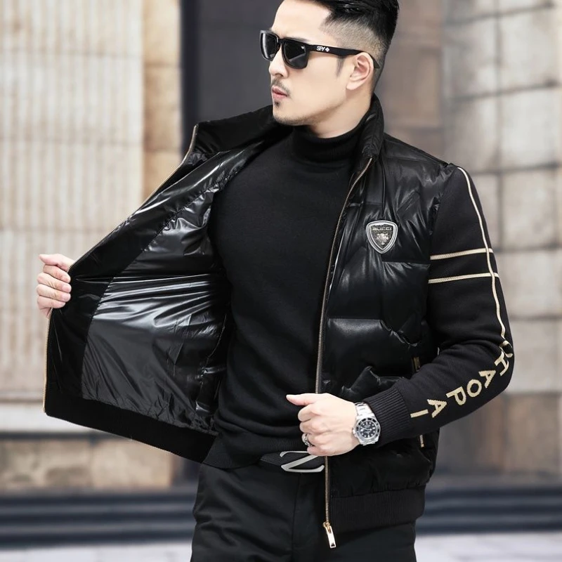 Men's Down Jacket Short Men's Cold Jacket Thick Warm Coats for Men Winter Winter Parkas for Men Stand-up Collar Men Parka