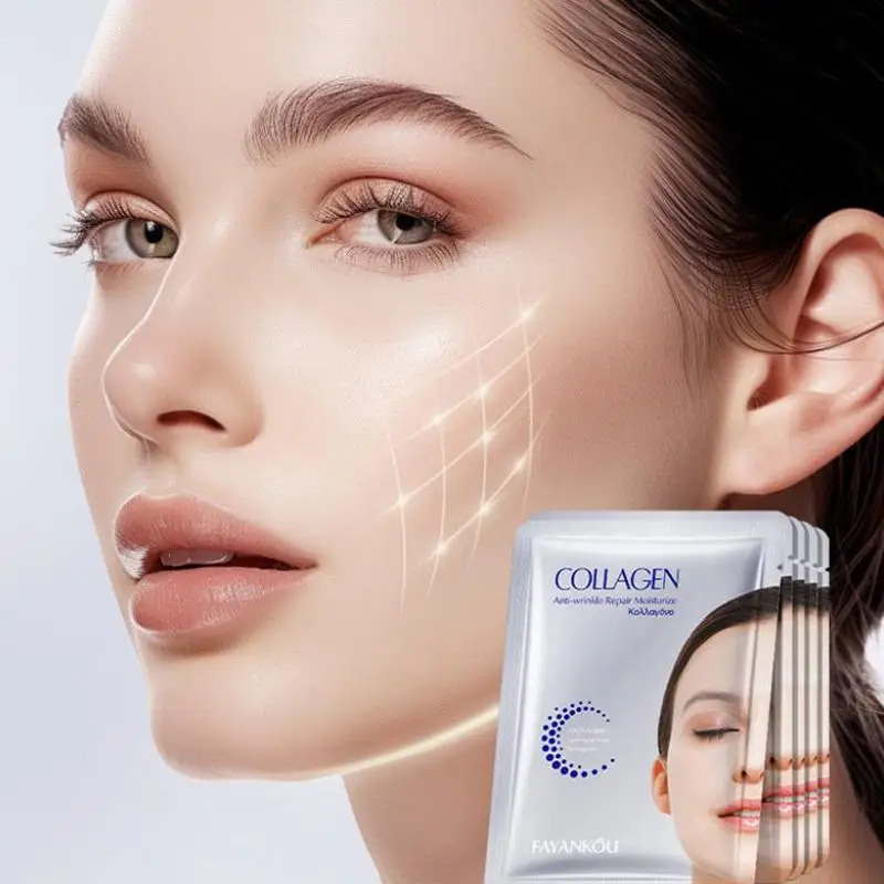 

Новая коллагеновая маска против морщин, лифтинг-маска для лица с коллагеном, ночная маска для глубокого увлажнения, лифтинга и укрепления кожи.