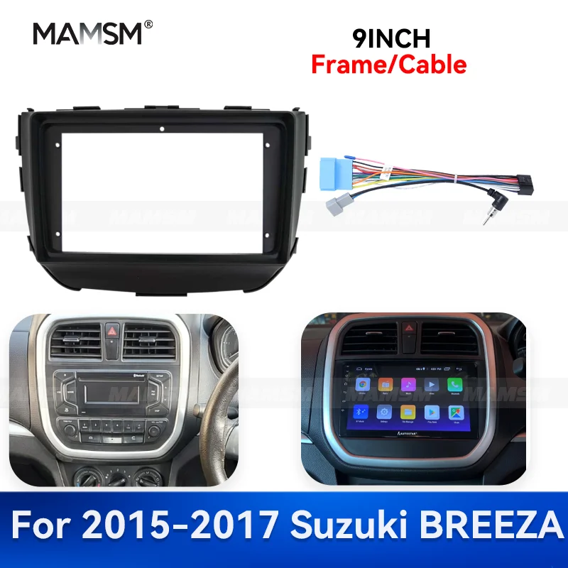

MAMSM 9-дюймовый для Suzuki BREEZA Android Auto 2015-2017 мультимедийный GPS MP4 автомобильный радиоприемник стерео рамка комплект жгутов проводов