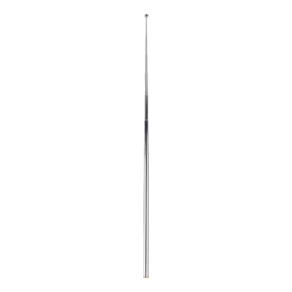 #93K 96cm 7 Section Telescoping Stainless Steel AM FM Radio TV Antenna,TV Antenna,(Stainless Steel, Brass)