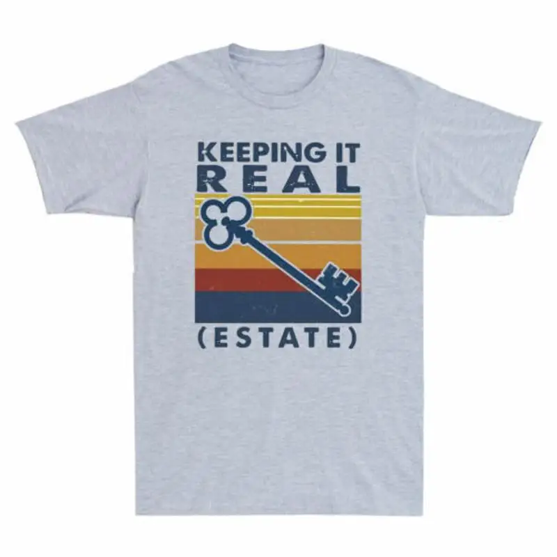 

Key Keeping It Real Estate Funny Vintage Men's T Shirt
