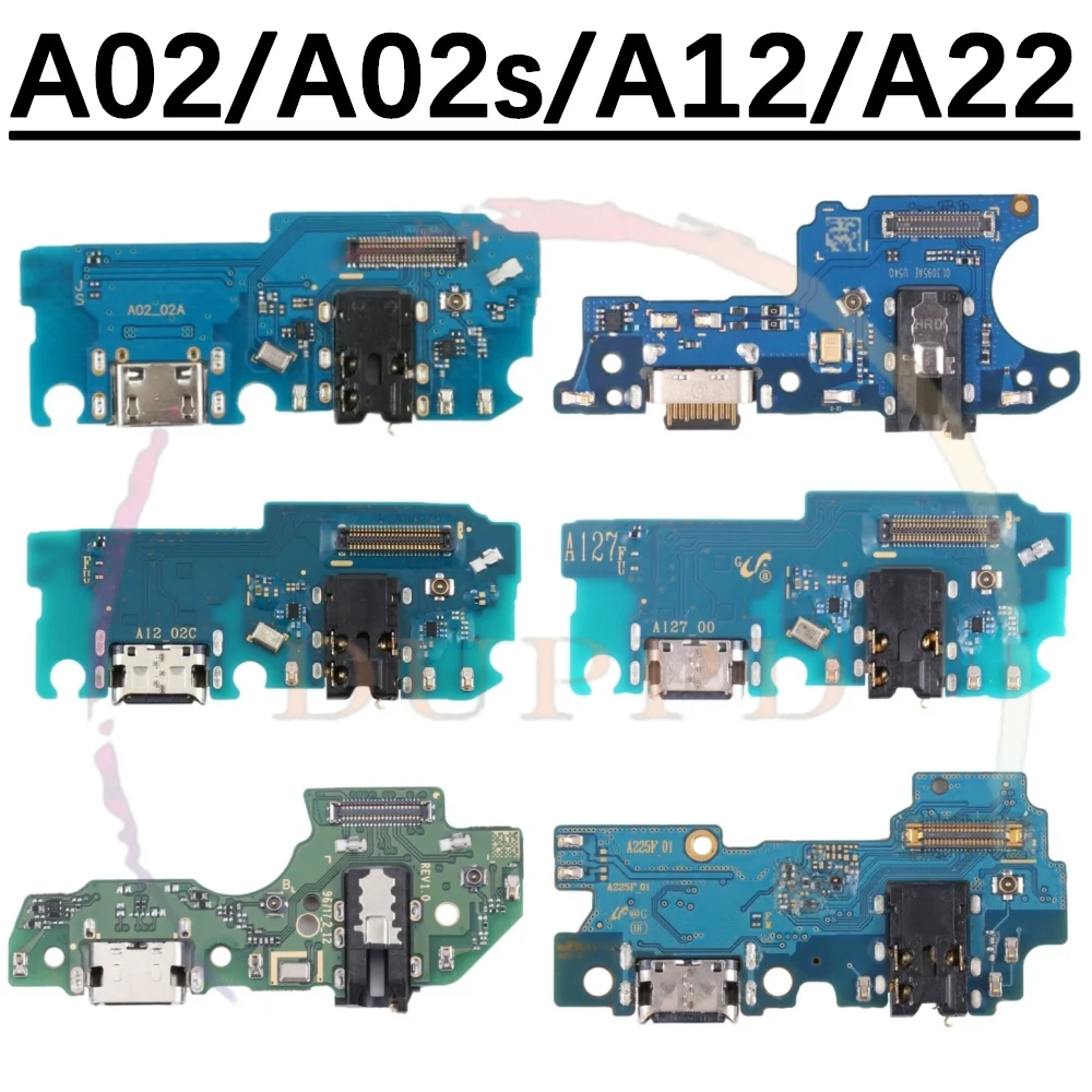 For Samsung Galaxy A22 4G/5G A02 A02s A12 A127 Dock Connector USB Charger Charging Port + Mainboard Main Mother Board Flex Cable