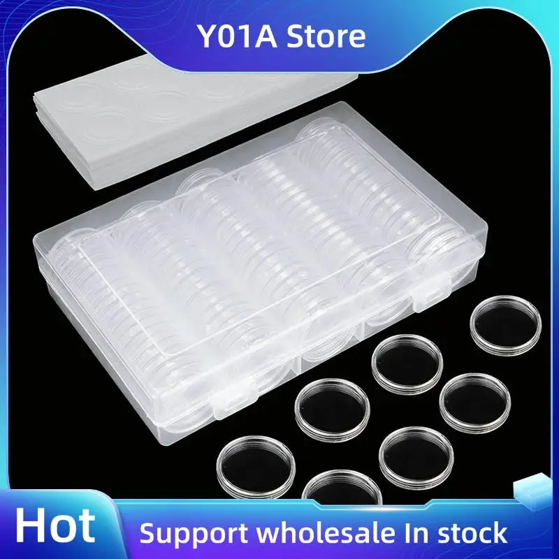 Y01A Coin Capsules 30Mm Plastic Coin Holders, Coin Collection Supplies With Foam Protect Gasket(17/20/25/27/30Mm)-6 Pack