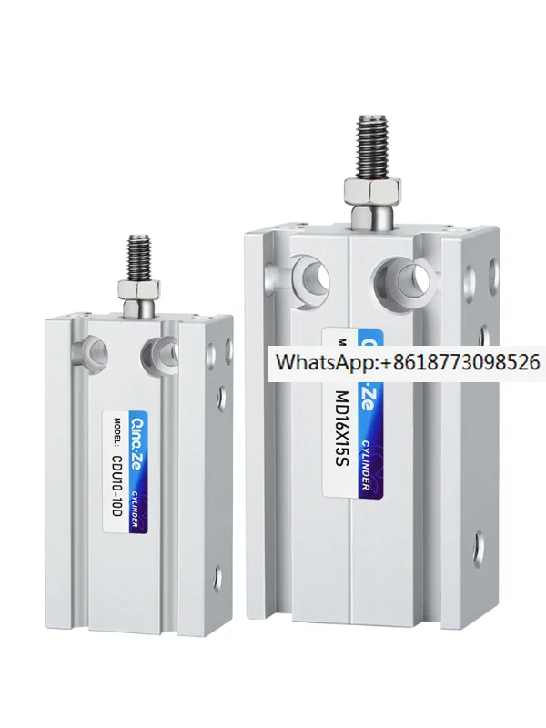 2PCS Free installation cylinder MD small pneumatic CDU6/10/16/20/32-10 * 15 * 20 * 25 * 30 * 50D-S  Magnetized