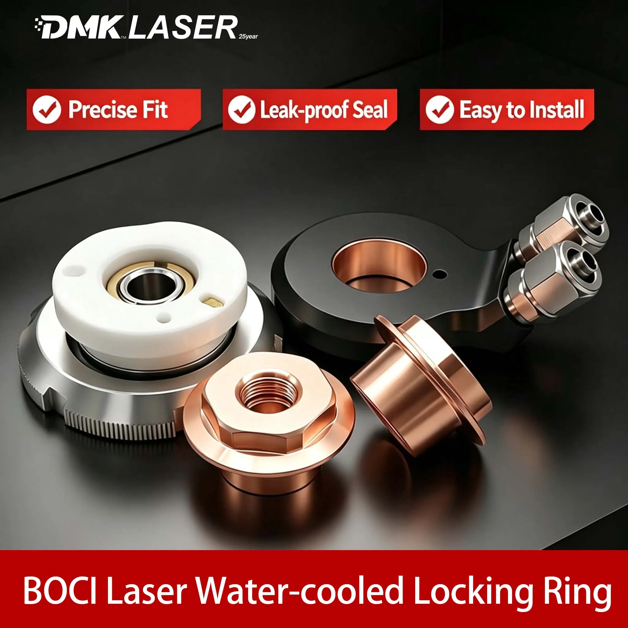 BOCI BOCHU Water Cooling Ceramic Body Locking Ring Cooling Block Nozzle Connector For BLT643H BLT663H 683H Laser Cutting Head