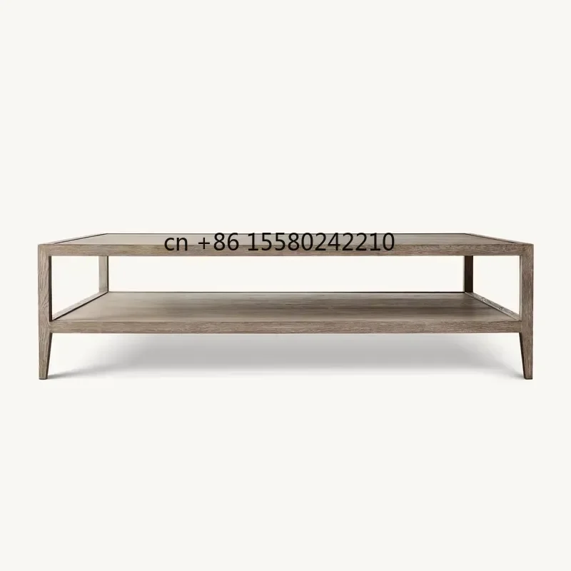 for Shengxuan SX-CJ860 Modern American Style High Quality Rectangular Solid Wood Coffee Table Living Room Furniture 3-Year