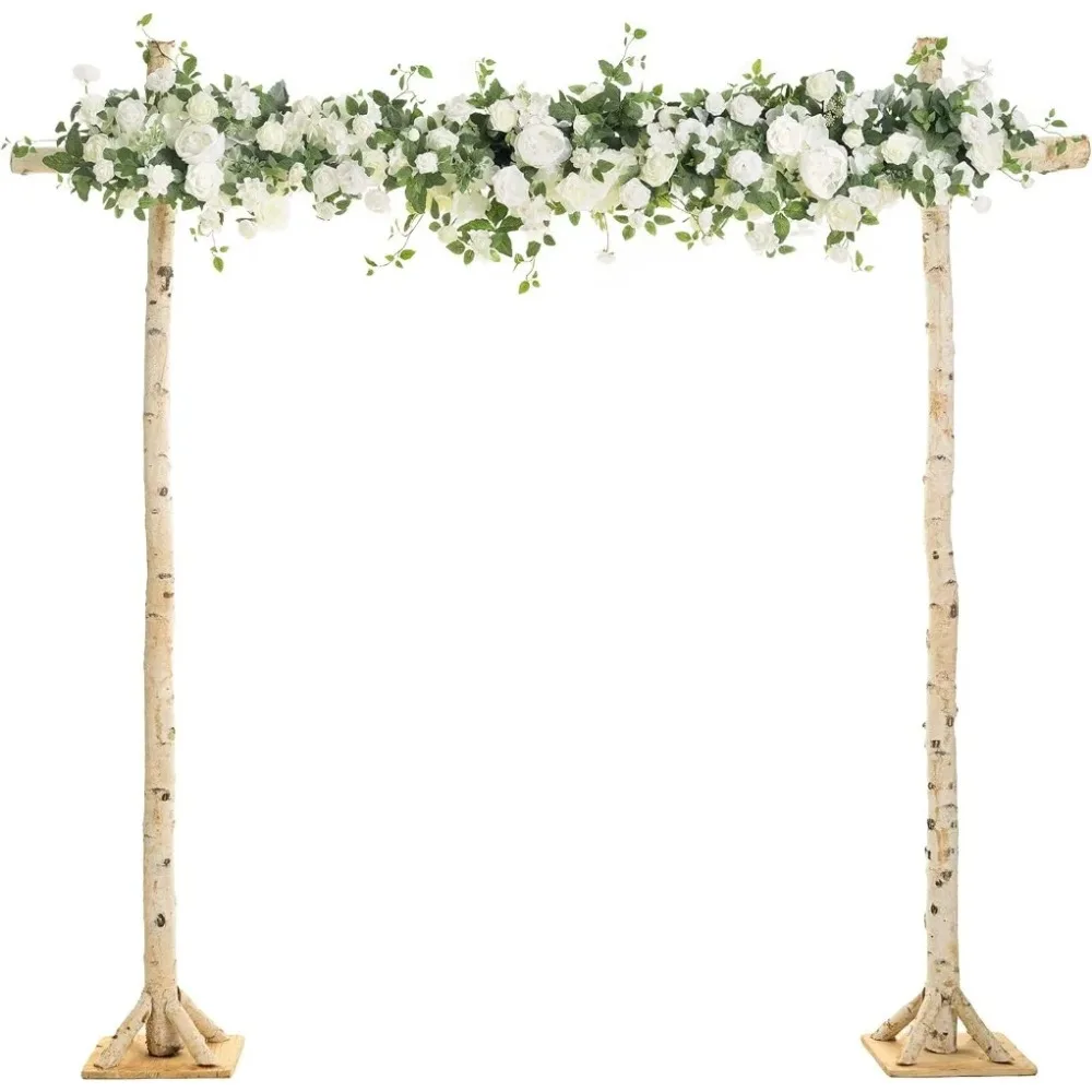 

Wedding Arch Flowers Swags Arrangement Set (Pack of 3) Floral for Ceremony Reception Rose Backdrop White