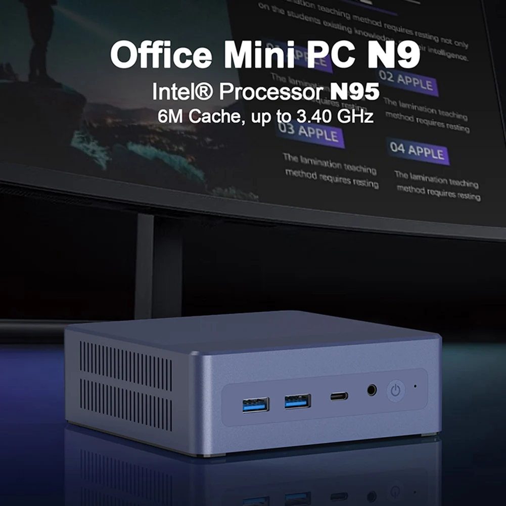 N95 Mini PC Mini Gaming PC with Intel N95 Processor 1 X DDR4 8GB RAM 256GB/512GB M.2 SSD Windows 11 Pro for Gaming/Home/Business