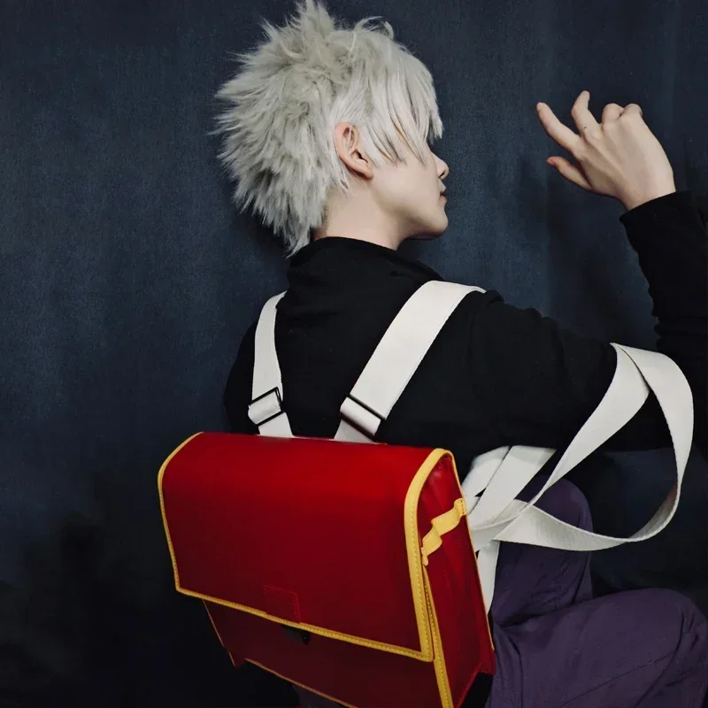 Anime Killua Zoldyck Cosplay Backpack Student Unisex PU Leather Shoulder Bags Waterproof Messenger Bag Handbag Schoolbags