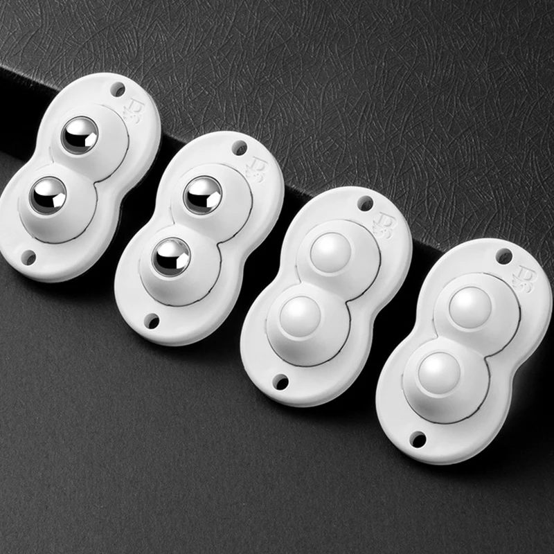 Mini Roulette Auto-Adhésive Résistante à 360, Poulie Universelle, Boîte de Rangement pour Meubles, Petites Roues Mobiles, 1/4 Pièces