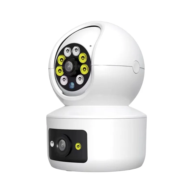 4MP 1080P Cloudbird APP Dual Lens Double Screen PTZ  IP Dome Camera AI Humanoid Detection Full Color  CCTV Intercom Baby Monitor