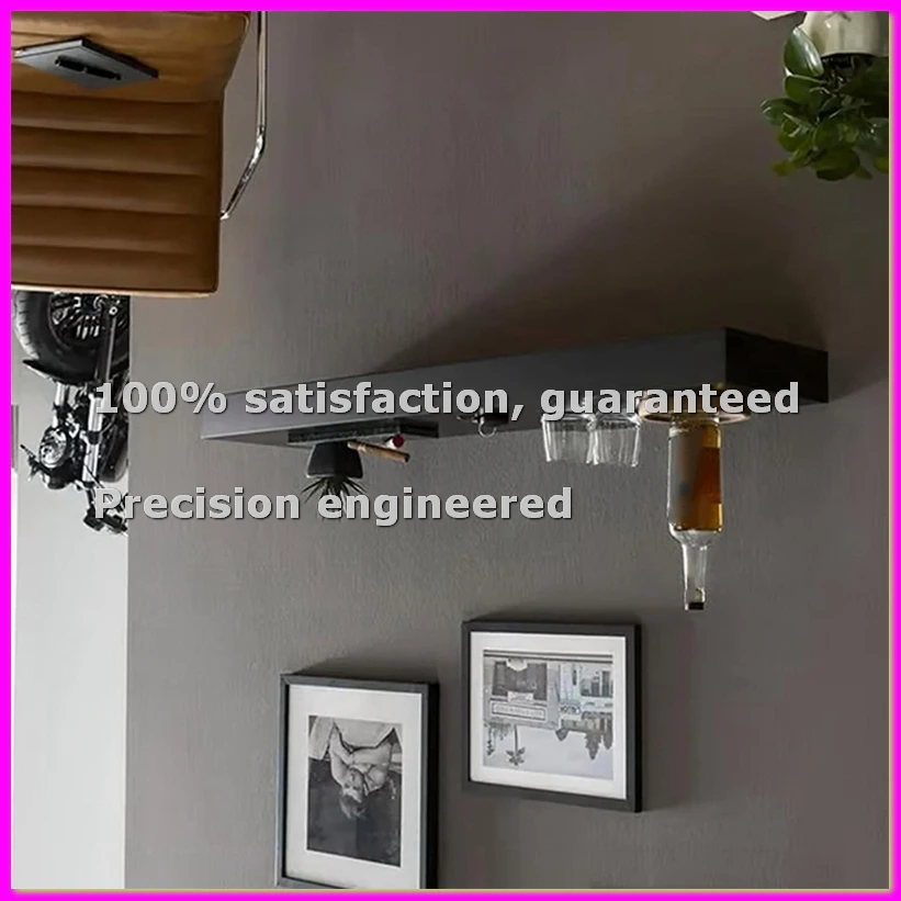 Modern Minimalist Wall Mount Wine Cabinet Wall Rack Floating-A50M