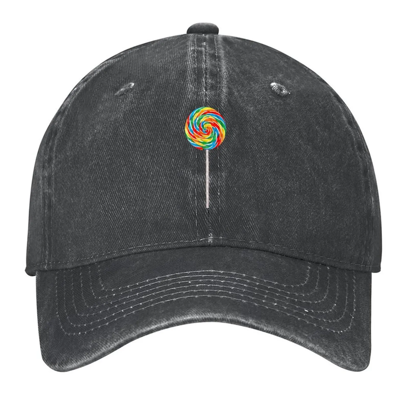 Swirl lollipop caramelo colorido gorra de béisbol sombrero de bola salvaje sombrero de camionero sombrero para el sol Vintage para mujeres hombres