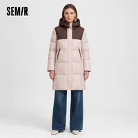 Semir Down Jacket Women Long Length Waterproof Oil-proof Stain-proof 2026 New Winter Detachable Hooded Winter Clothing Coats