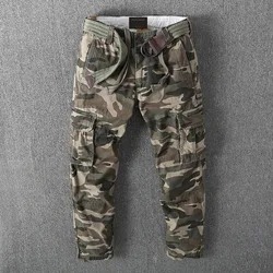 American style cargo pants men's casual pants cotton fashion camouflage sports trend casual pants straight