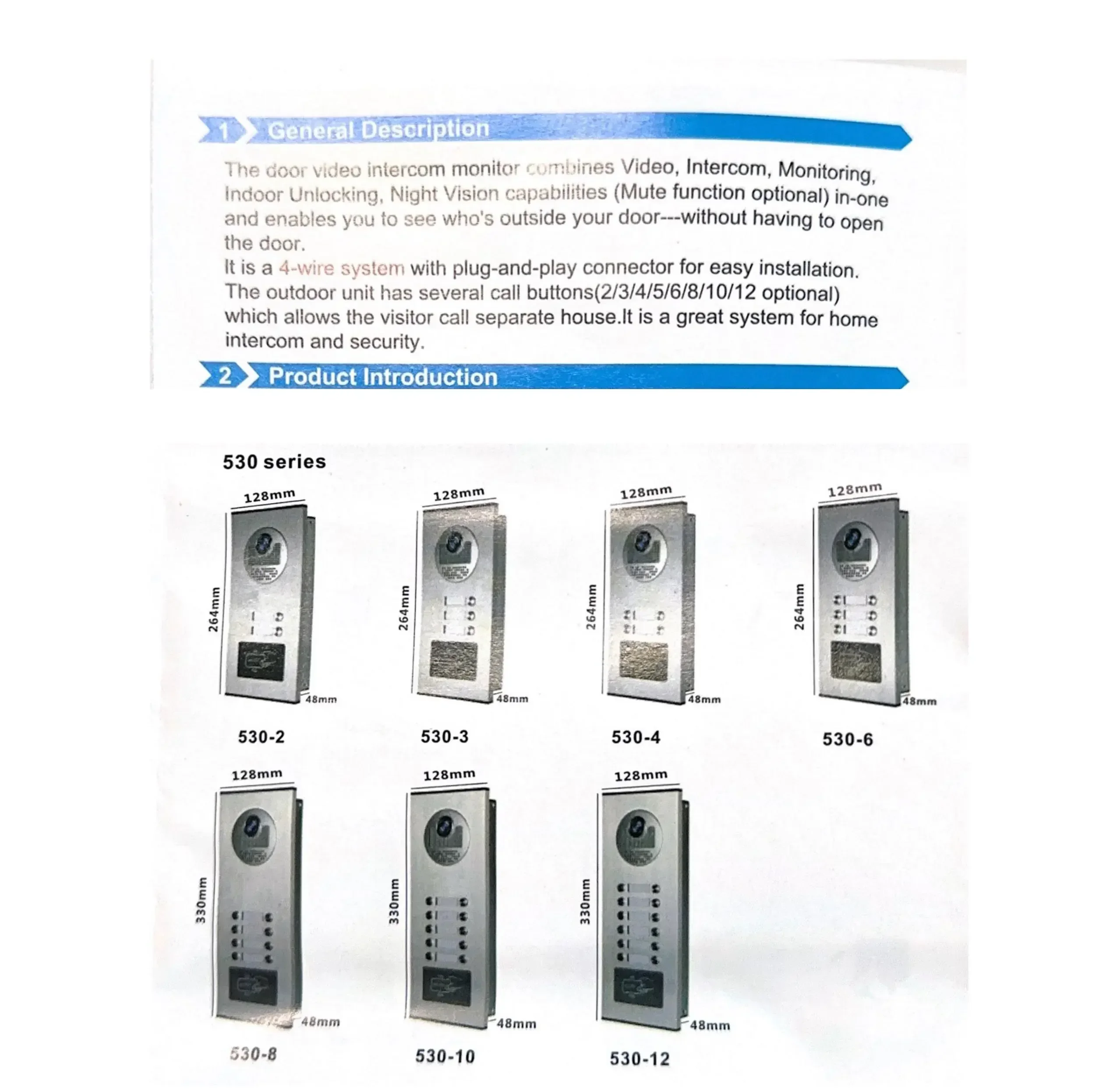 ANJIELO SMART 2/3/4 Einheiten Mehrfamilienhaus-Gegensprechanlage mit RFID-Karten-Entriegelung 7-Zoll 4-Draht Video-Türsprechanlage – Detail 9