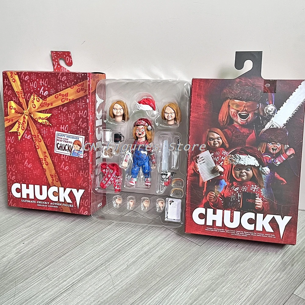 NECA Chucky Figure Anime Christmas outfit Child's play figures Model Toys Christmas Birthday Gift Toys