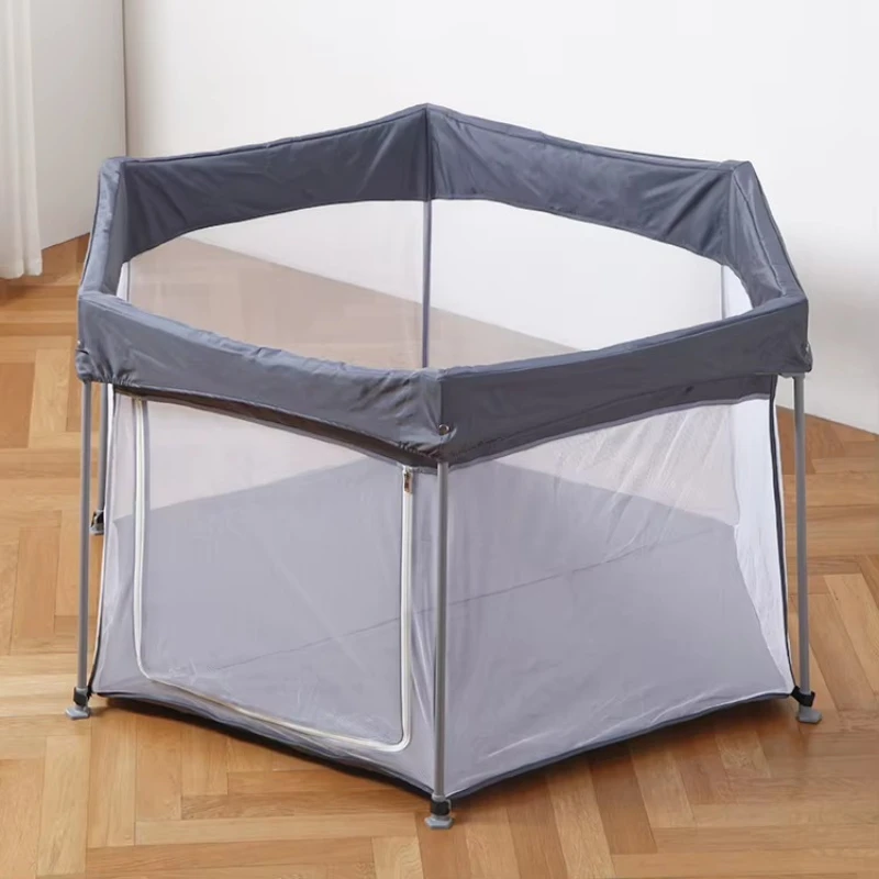 Large grey children's portable baby play hole for outdoor and shopping malls, for children's play pen baby play pen