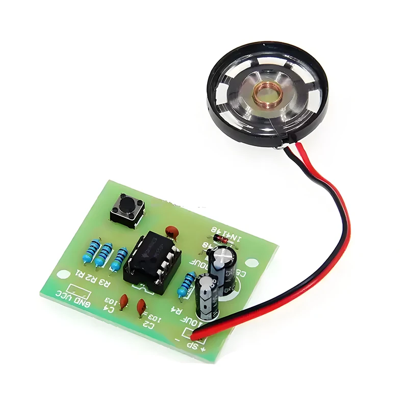 Kit de bricolage de sonnette professionnelle NE555, double ton Ding Dong Sound, pratique de soudage de PCB avec composants électroniques complets