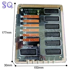 Retro Scart Switch 6 in 1 Output Video Mini Distributor Converter Acrylic Case RGB SVHS AV TV EUR Automatic Switcher Adapter