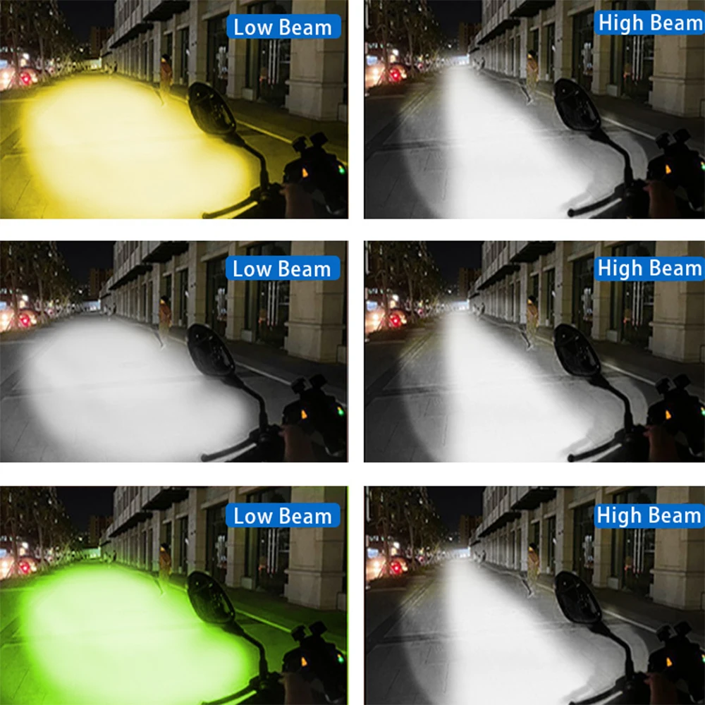 1 قطعة 3 العدسات BA20D H4 دراجة نارية كشافات لمبة 1: 1 H6 أبيض أصفر الجير تسليط الضوء على موتو الأضواء سكوتر موتو اكسسوارات