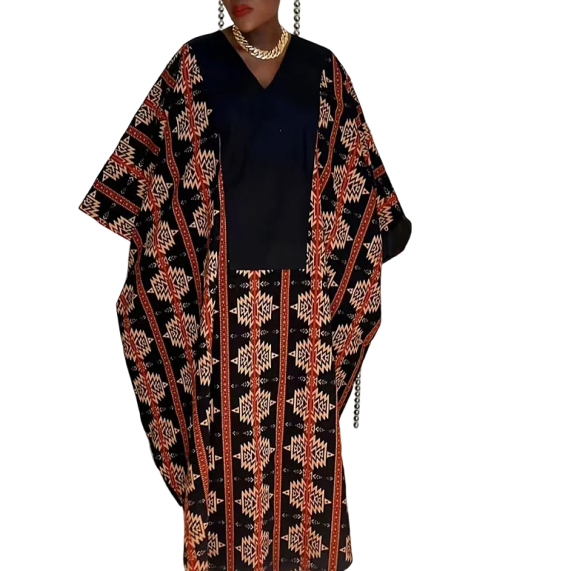

Custom African Style Classic Print Traditional Wear, Elegant Plus Size for All Seasons Celebration