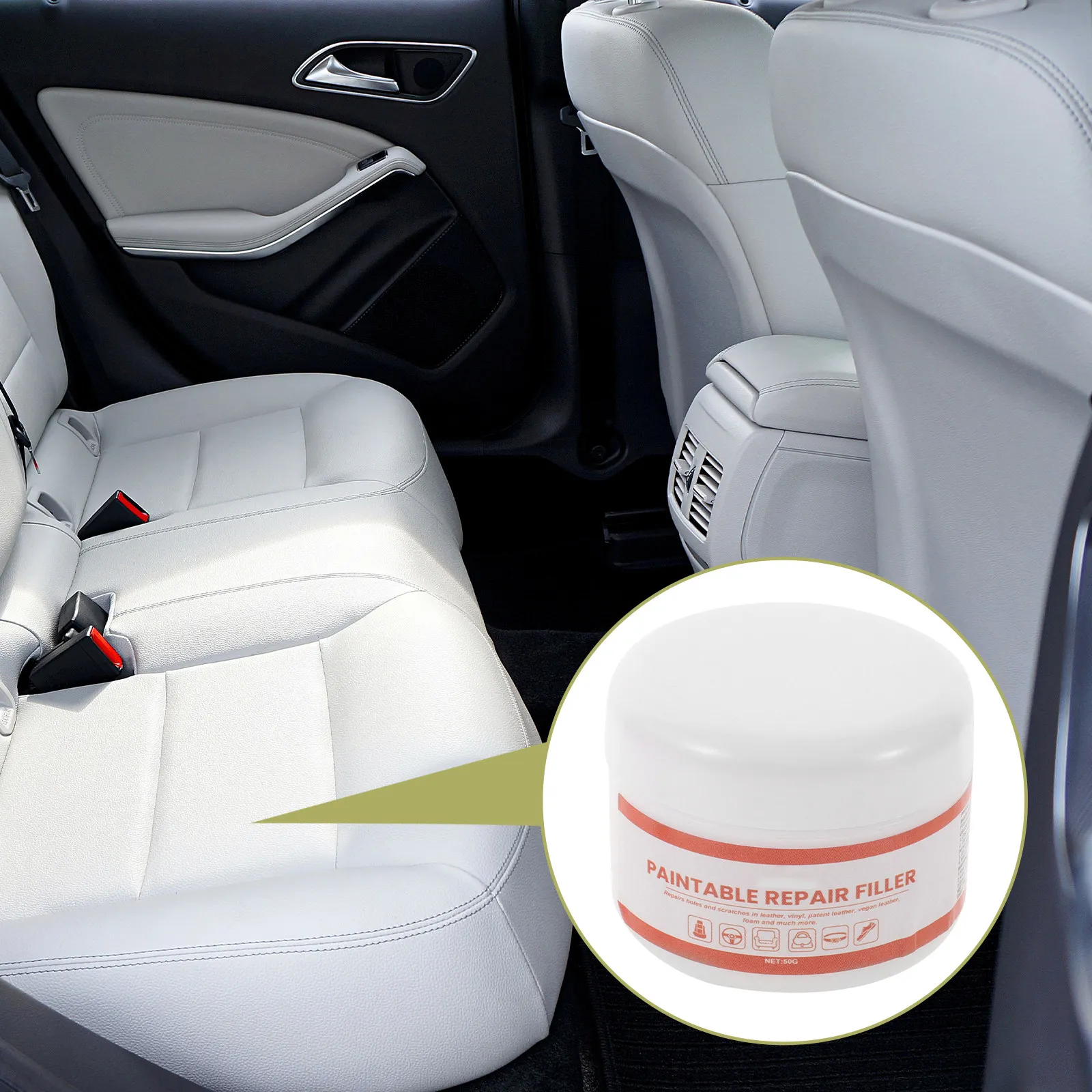 1Set Repair Cream Deep Nourishing Restorer for Car Seats Sofa Bags Shoes Jackets Recoloring Balm Maintenance
