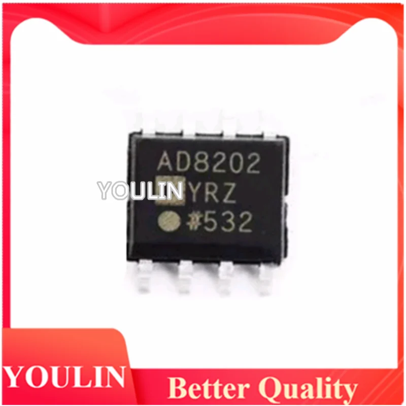 2pcs New genuine AD8202YRZ AD8202 chip SOP-8 differential operational amplifier IC chip