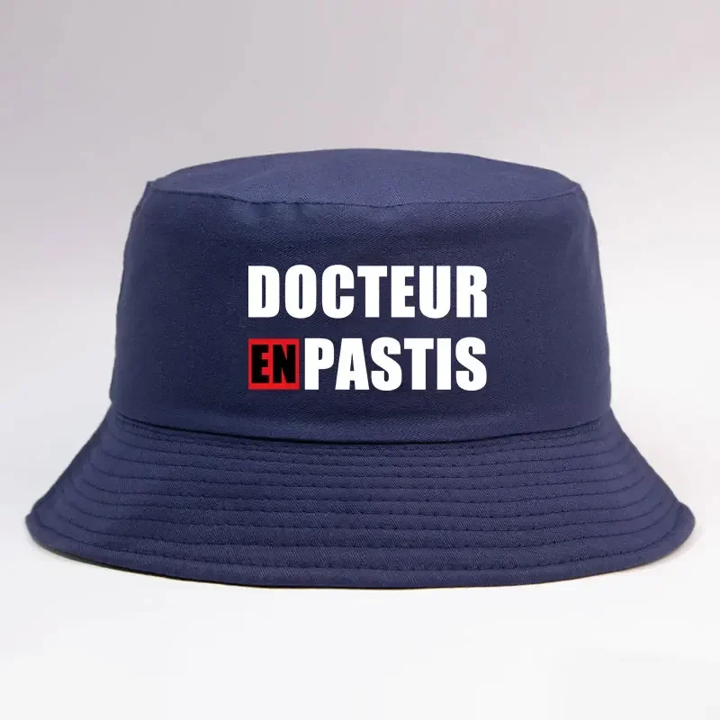 Fashion Summer Reversible Bucket Hat Docteur En Pastis Print Adult Cotton Fisherman Cap Woman Man Casual Daily Sun Beach Bobs