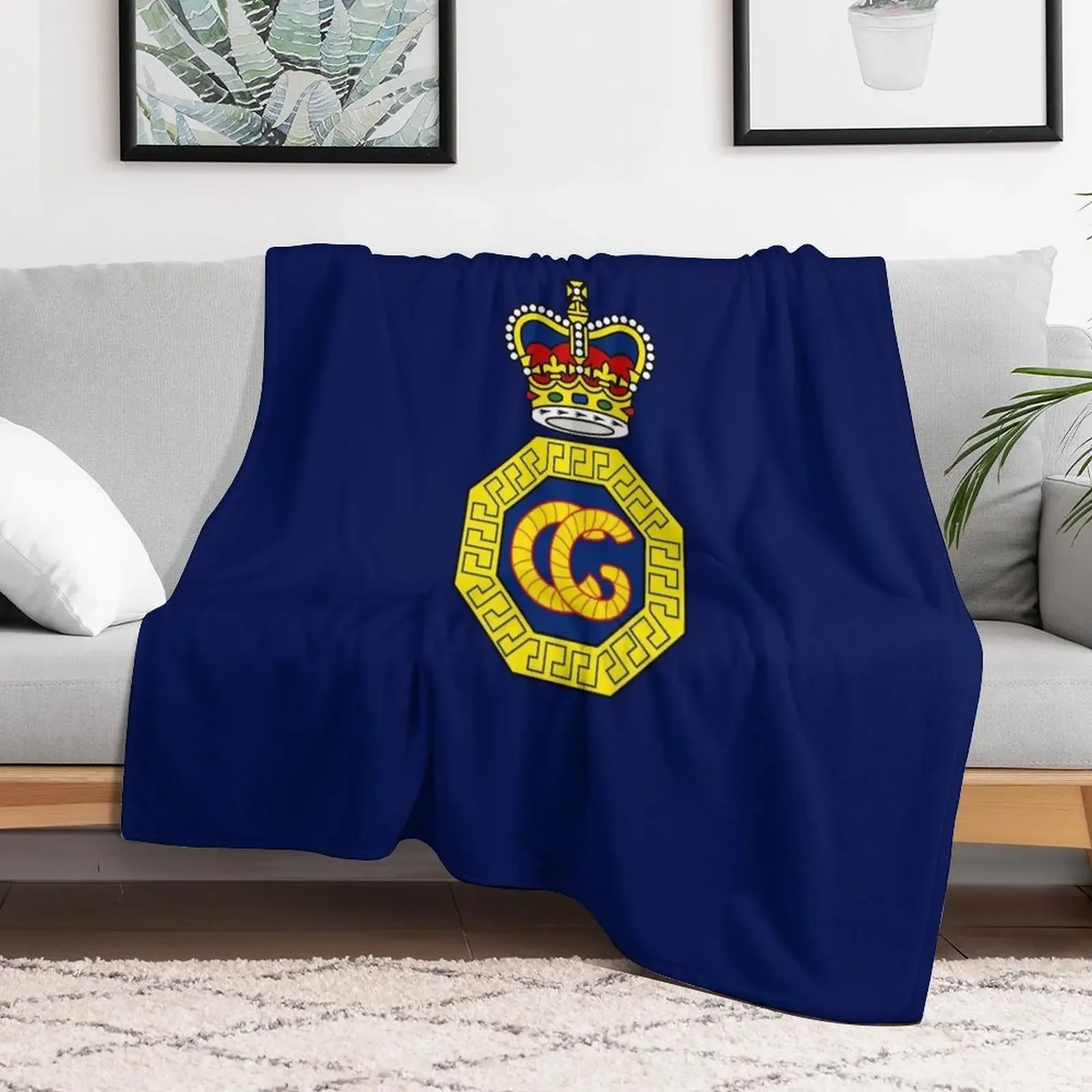 Her Majesty's Coastguard (HMCG) Throw Blanket Hairy Shaggy Comforter Blankets