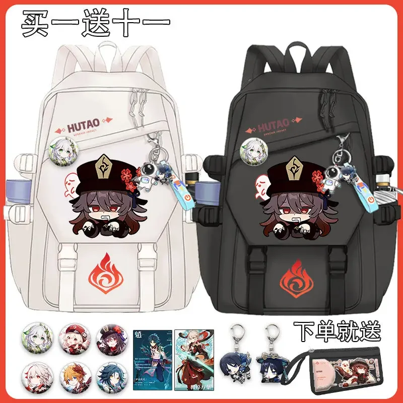 Anime Game GS Impact Wanderer Balladeer Kabukimono Schoolbag Student Backpack Unisex Travel Fashion Shoulder Bag Gift