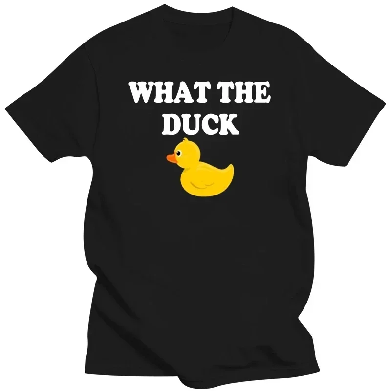 High Street Couple Half Sleeved Shirt What The Duck Tee Funny Rubber Duck Trendy T Shirt new in tops& tees shirt homme cotton