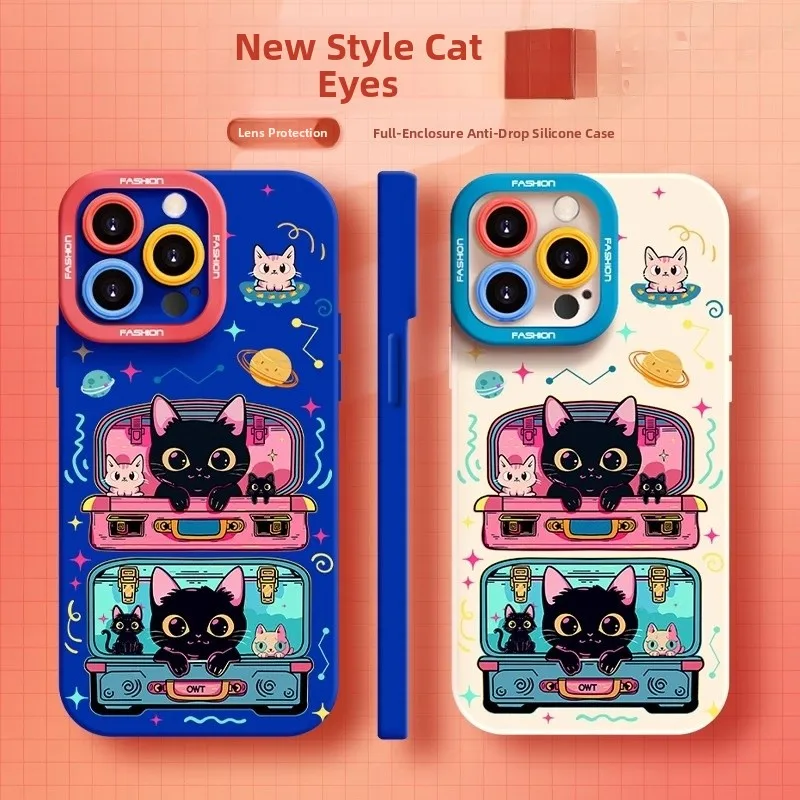 

Design Liquid Silicone iPhone Storage Case for 6Promax 5Plus New Cartoon Soft Phone Holder for Men And W...