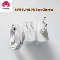 Original HUAWEI Matebook 15 14 13 X Pro Charger 65W PD Fast Charge EU/US Power Adapter 1.8M USB Type C Cable For Magic D14 D15