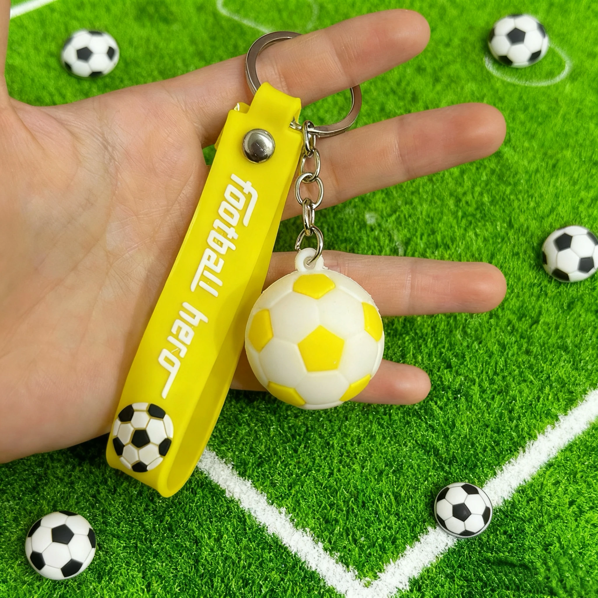 دائم كرة القدم حلقة رئيسية حقيبة تذكارية سلسلة المفاتيح سحرية لهدية الاستاد والاستخدام اليومي