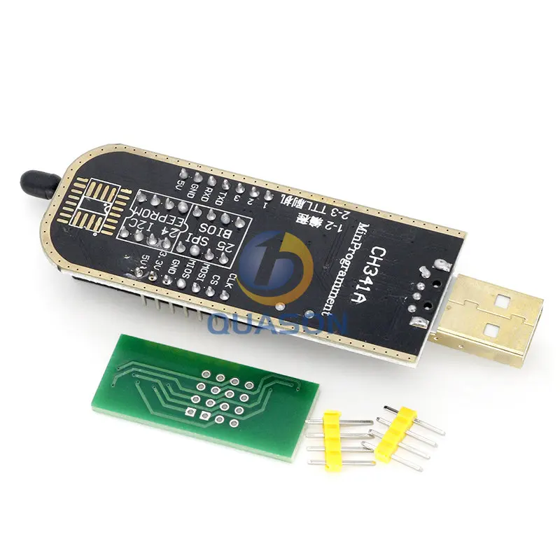 CH341 24 25 Series EEPROM Flash BIOS USB Programmer Module + SOIC8 SOP8 Test Clip For EEPROM 93CXX / 25CXX / 24CXX