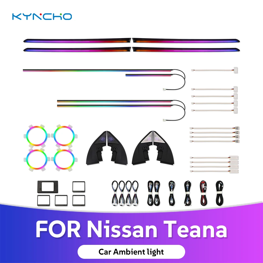 

For Nissan ALTIMA Teana Eco Friendly 64 Color Car Ambient Light LED Symphony Lamp Ambient Interior Automotive Ambient Lighting