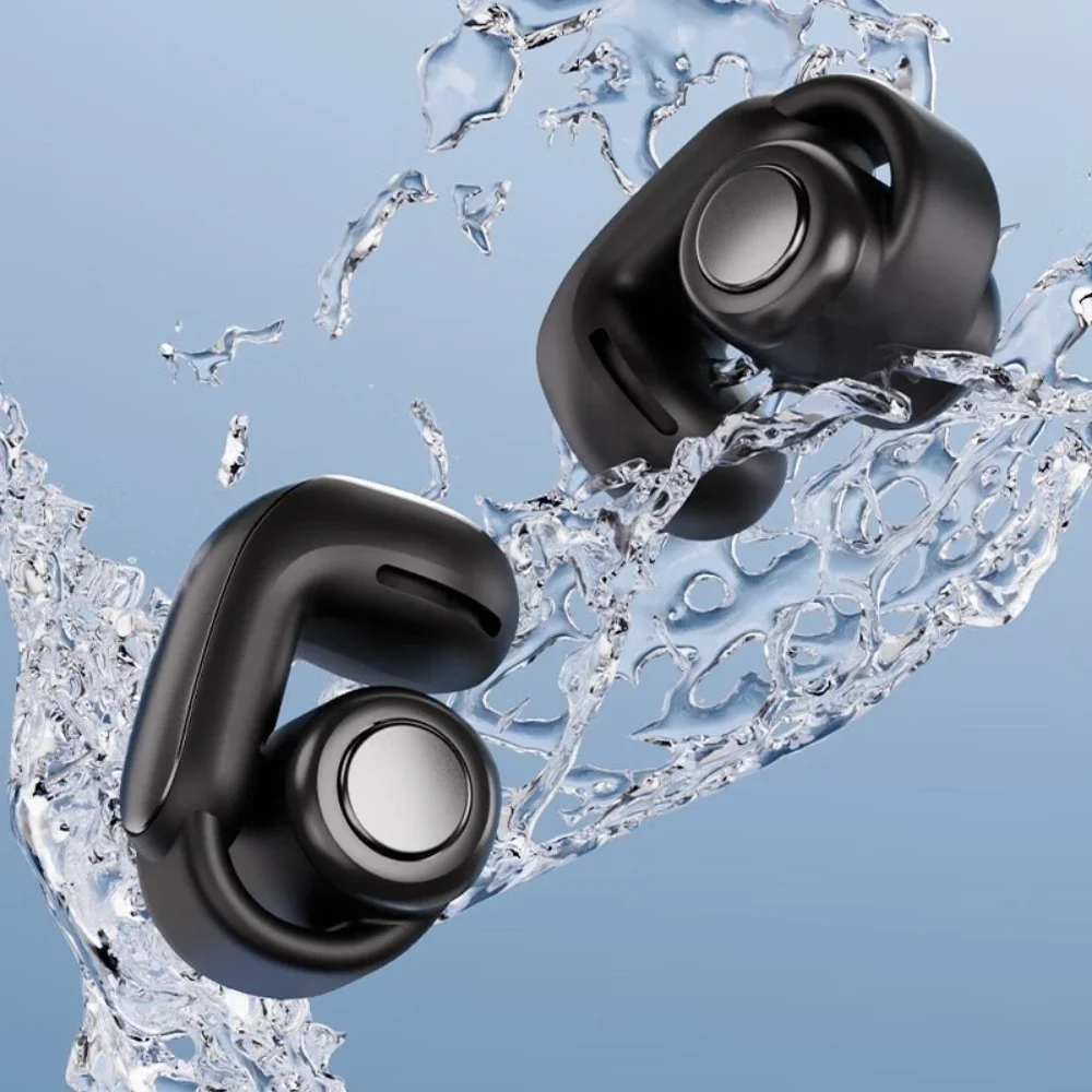 V12 الأذن كليب سماعات بلوتوث مقاوم للماء سماعات أذن رياضية TWS ENC الحد من الضوضاء سماعة HiFi ستيريو HD دعوة سماعات
