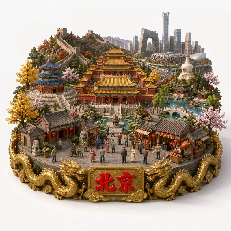China Beijing Metal Fridge Magnets Chongqing Xinjiang Wuyishan Jilin Hong Kong Luoyang Hangzhou Fridge Stickers Birthday Gifts