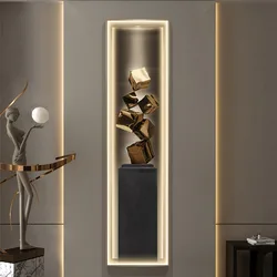 Modern Lights Luxury Entrance Decoration Painting Wall Painting Hanging Painting Corridor Corridor Luminous Mural Painting Lamps