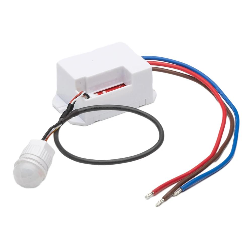 

Practical Body Motion Sensor IR Infrared Sensor 100W 5-8 Meters 50/60HZ 8-bit DIP Switch ABS AC110-240V Automatic