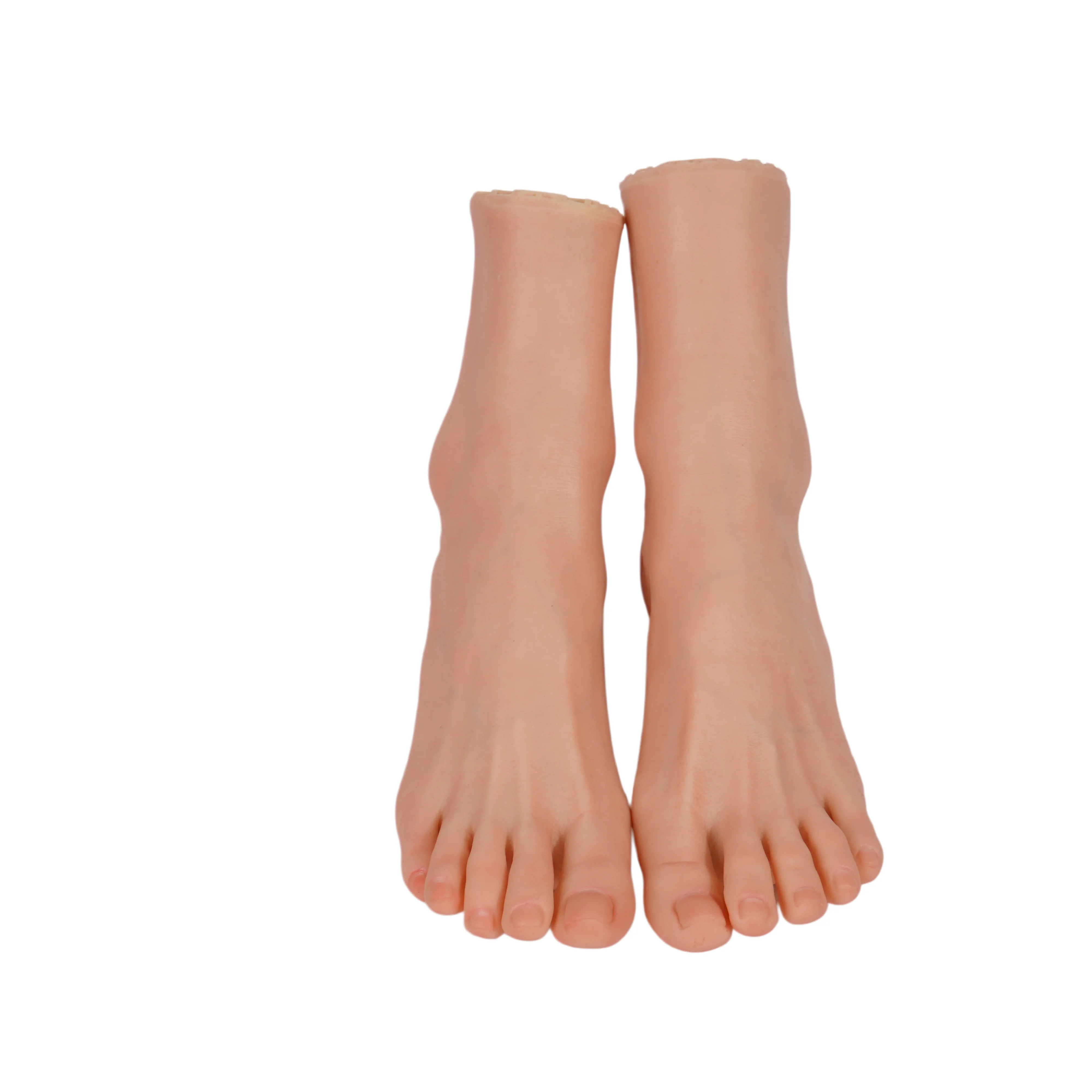 

MALETOFE A Pair Of Female Silicone Foot Model Nail Art Practice Sock Shoes Jewelry Photograph Display New Design
