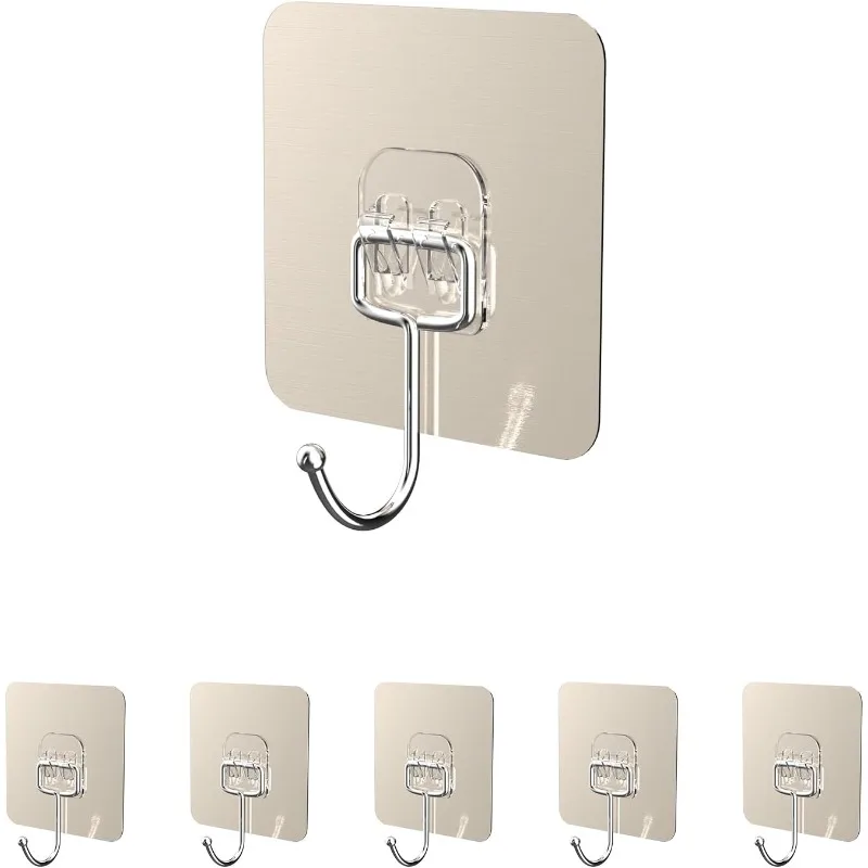 10er-Pack Selbstklebende Deckelhalterhaken Kompatible Wandhaken, Selbstklebende Haken, Vielseitig Einsetzbar für Bad, Küche und Büro