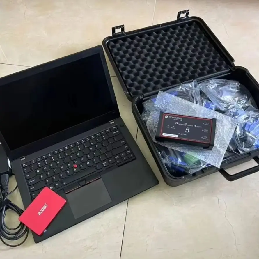 DPA5 Heavy Duty Truck Diagnostic Tool Software installed well on laptop T470 I5 16G 512GB SSD Vehicle Programmer