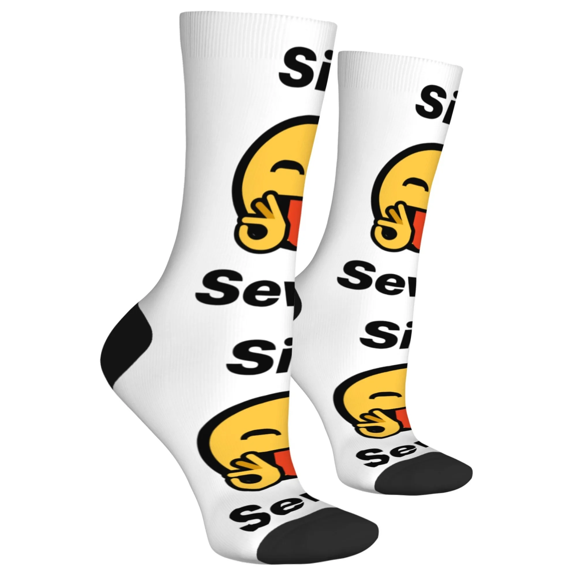 67 Six Seven imprimer nouveauté drôle hommes équipage chaussettes dessin animé-thème main gestes et Expressions chaussettes humoristique vacances Festival cadeau