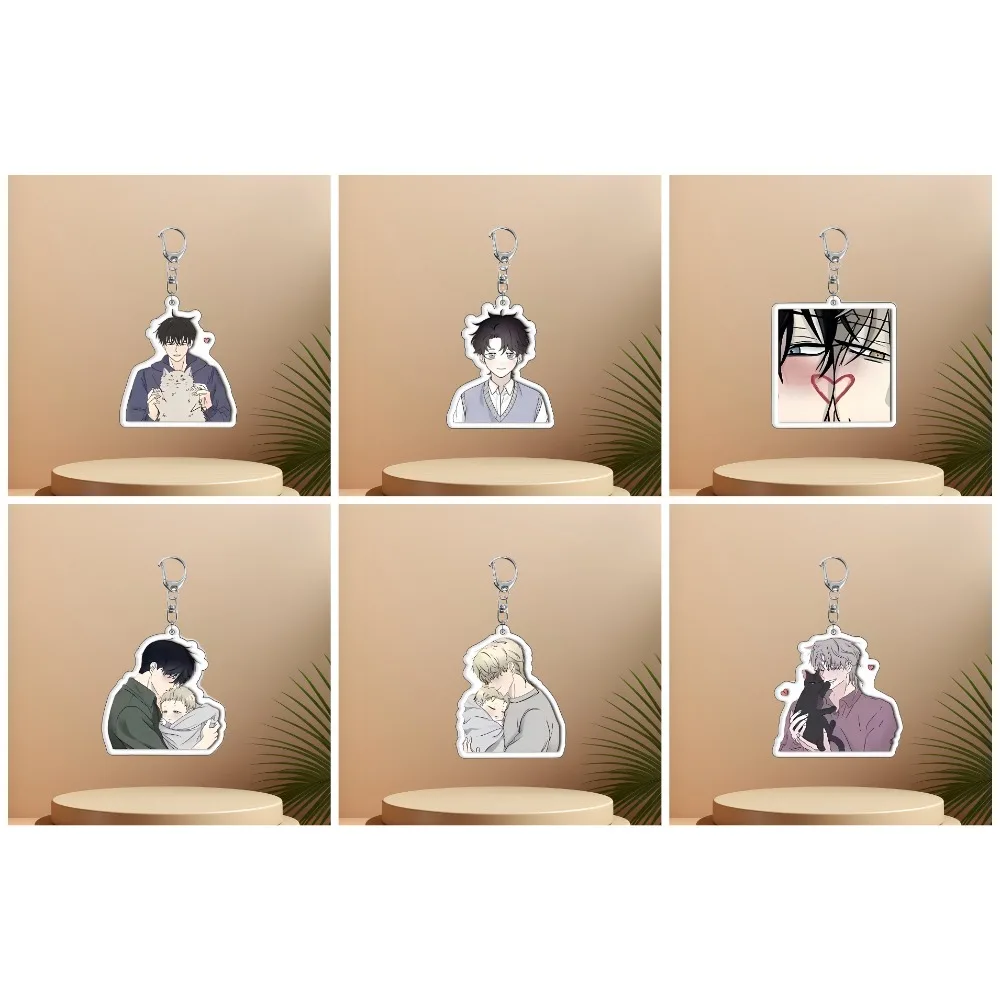 

DIY Animation Night By The Sea Main Acrylic Key Chain Backpack Decoration Pendant Kim Euihyun Yeo Taeju Anime Peripheral