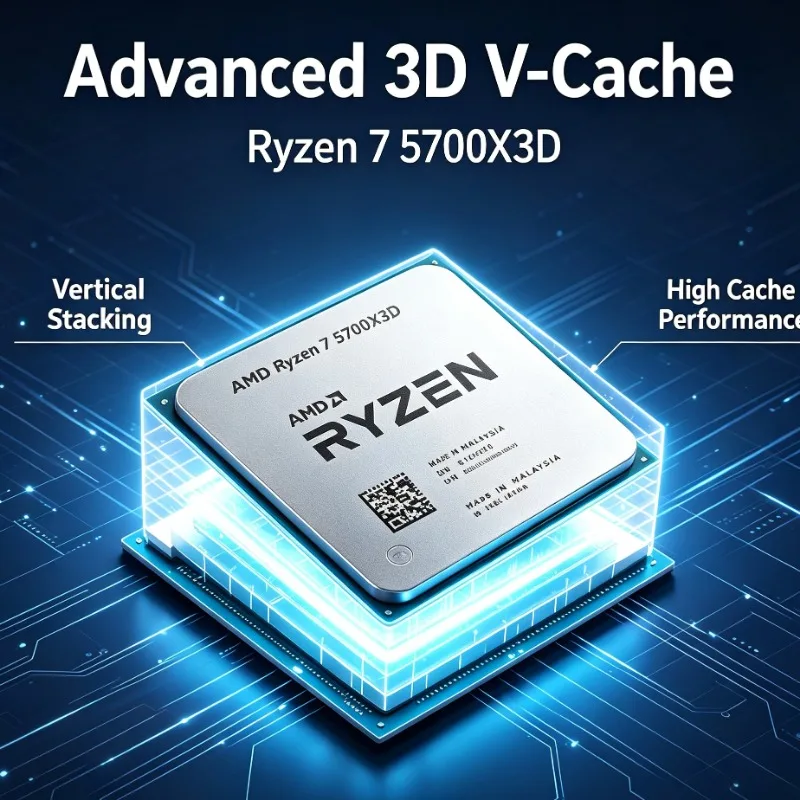 Upgrade Processor For AM4 Platform Ryzen 7 5700X3D Bulk 3GHz 4.1GHz 8 Core 16 Thread DDR4 Gaming CPU