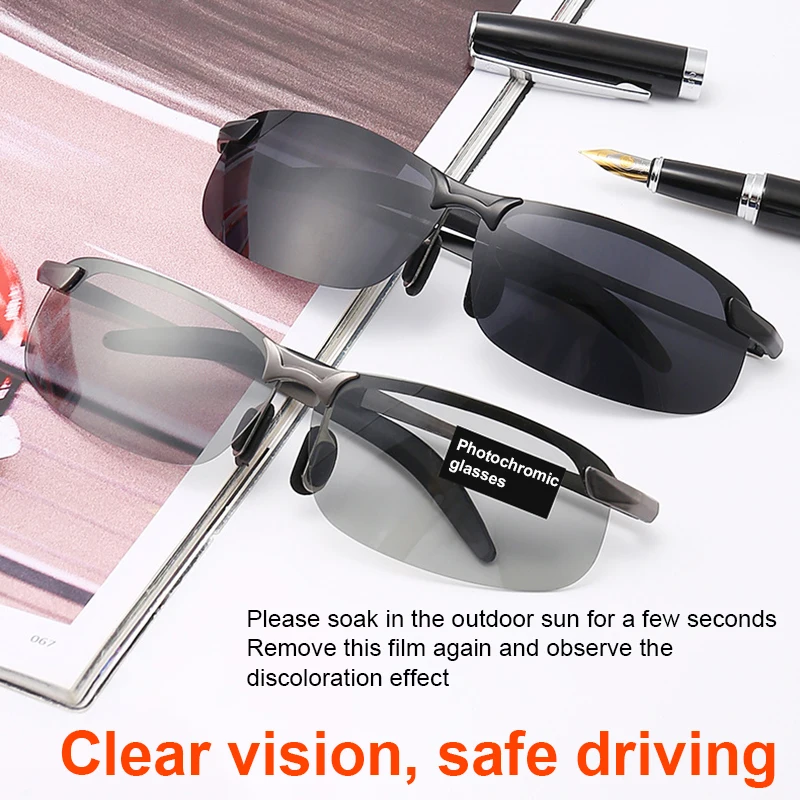 Photochromic Sunglasses Men Polarized Driving Glasses women Change Color Sun Glasses Day Night Vision Driver\'s Eyewear