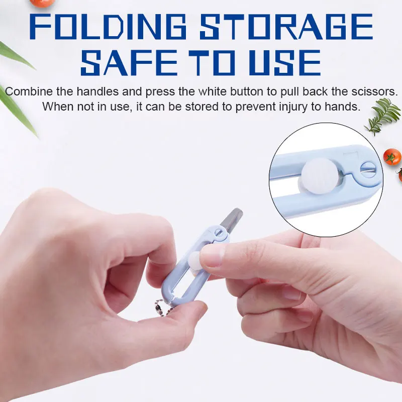 مقص صغير قابل للطي محمول قابل للسحب من الفولاذ المقاوم للصدأ مقص متعدد الوظائف لوازم القطع واللوازم المدرسية المكتبية